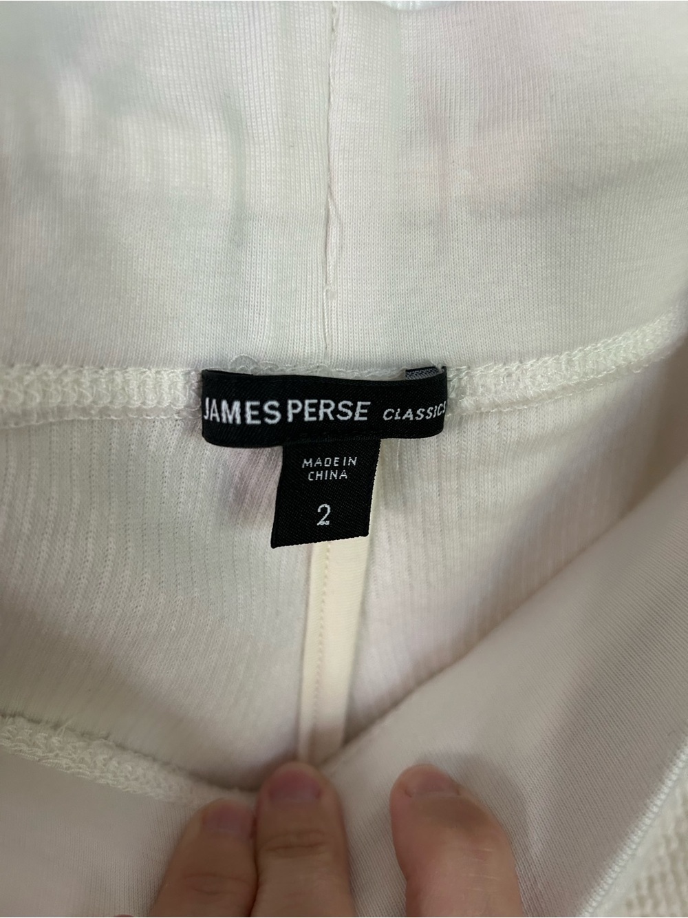 James Perse Cream Waffle-Knit Drawstring Sweatpants - Picture 5 of 5